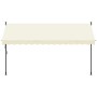 Retractable cream fabric and steel awning 350x150 cm by vidaXL, Awnings - Ref: Foro24-368748, Price: 84,89 €, Discount: %