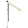 Retractable cream fabric and steel awning 350x150 cm by vidaXL, Awnings - Ref: Foro24-368748, Price: 84,89 €, Discount: %