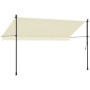 Retractable cream fabric and steel awning 350x150 cm by vidaXL, Awnings - Ref: Foro24-368748, Price: 84,89 €, Discount: %