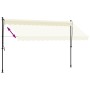 Retractable cream fabric and steel awning 350x150 cm by vidaXL, Awnings - Ref: Foro24-368748, Price: 84,89 €, Discount: %