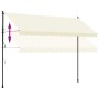 Retractable cream fabric and steel awning 350x150 cm by vidaXL, Awnings - Ref: Foro24-368748, Price: 84,89 €, Discount: %