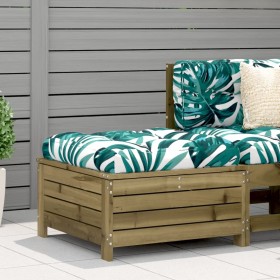 Gartenhocker mit Kissen aus imprägniertem Kiefernholz von vidaXL, Outdoor-Sofas - Ref: Foro24-844930, Preis: 105,15 €, Rabatt: %