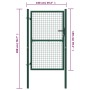 Puerta de valla de acero verde 100x150 cm de vidaXL, Puertas de jardín - Ref: Foro24-145734, Precio: 164,92 €, Descuento: %