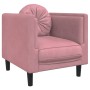 Sessel mit rosa Samtkissen von vidaXL, Sofas - Ref: Foro24-372625, Preis: 176,13 €, Rabatt: %