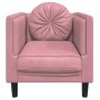 Sessel mit rosa Samtkissen von vidaXL, Sofas - Ref: Foro24-372625, Preis: 176,13 €, Rabatt: %