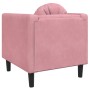 Sessel mit rosa Samtkissen von vidaXL, Sofas - Ref: Foro24-372625, Preis: 176,13 €, Rabatt: %