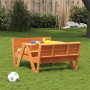 Picknicktisch für Kinder Zirbenholz wachsbraun 88x122x58 cm von vidaXL, Gartentische - Ref: Foro24-844657, Preis: 137,99 €, R...