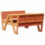 Picknicktisch für Kinder Zirbenholz wachsbraun 88x122x58 cm von vidaXL, Gartentische - Ref: Foro24-844657, Preis: 137,99 €, R...