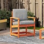 Solid pine wood garden chair in brown wax 62x56x77 cm by vidaXL, Modular outdoor sofas - Ref: Foro24-844662, Price: 53,19 €, ...