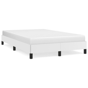 Estructura de cama cuero sintético blanco 120x190 cm de vidaXL, Camas y somieres - Ref: Foro24-379497, Precio: 104,99 €, Desc...