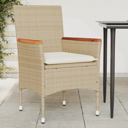 Gartensessel mit Kissen 2 Stk. synthetisches Rattan beige von vidaXL, Gartenstühle - Ref: Foro24-368121, Preis: 157,99 €, Rab...