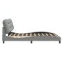 Bed frame with LED light dark gray fabric 180x200 cm by vidaXL, Beds and slatted bases - Ref: Foro24-3214164, Price: 236,54 €...