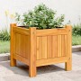 Planter with solid acacia wood lining 31x31x30 cm by vidaXL, Pots and planters - Ref: Foro24-366428, Price: 48,30 €, Discount: %