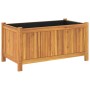 Planter with solid acacia wood lining 80x42x40 cm by vidaXL, Pots and planters - Ref: Foro24-366435, Price: 77,43 €, Discount: %