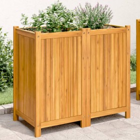 Planter with solid acacia wood lining 84x42x75 cm by vidaXL, Pots and planters - Ref: Foro24-366437, Price: 131,81 €, Discoun...