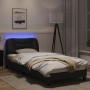 Bed frame with LED lights black synthetic leather 80x200 cm by vidaXL, Beds and slatted bases - Ref: Foro24-3213892, Price: 1...