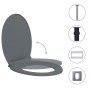 Gray oval quick-release soft-closing toilet seat by vidaXL, Toilet and bidet seats - Ref: Foro24-145817, Price: 30,90 €, Disc...