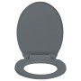 Gray oval quick-release soft-closing toilet seat by vidaXL, Toilet and bidet seats - Ref: Foro24-145817, Price: 30,90 €, Disc...