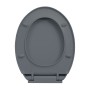 Gray oval quick-release soft-closing toilet seat by vidaXL, Toilet and bidet seats - Ref: Foro24-145817, Price: 30,90 €, Disc...