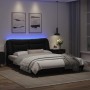 Bed frame with LED lights black PE leather 160x200 cm by vidaXL, Beds and slatted bases - Ref: Foro24-3213941, Price: 240,11 ...