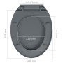 Gray oval quick-release soft-closing toilet seat by vidaXL, Toilet and bidet seats - Ref: Foro24-145817, Price: 30,90 €, Disc...