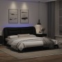 Bed frame with LED light black synthetic leather 180x200 cm by vidaXL, Beds and slatted bases - Ref: Foro24-3213948, Price: 2...