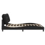 Estructura de cama con luz LED cuero sintético negro 180x200 cm de vidaXL, Camas y somieres - Ref: Foro24-3213948, Precio: 27...