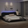 Estructura cama con luces LED cuero sintético negro 200x200 cm de vidaXL, Camas y somieres - Ref: Foro24-3213955, Precio: 259...