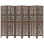 6-panel dark brown paulownia wood room divider by vidaXL, Room dividers - Ref: Foro24-358665, Price: 121,46 €, Discount: %