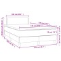 Boxspringbett mit Matratze und LED-Samt in Schwarz, 120 x 190 cm von vidaXL, Betten und Lattenroste - Ref: Foro24-3270149, Pr...