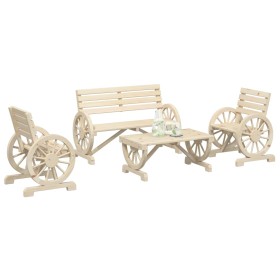 4-piece solid fir wood garden furniture set by vidaXL, Garden sets - Ref: Foro24-3207131, Price: 402,70 €, Discount: %