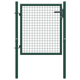 Green steel fence gate 100x75 cm by vidaXL, garden gates - Ref: Foro24-145732, Price: 109,09 €, Discount: %