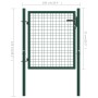 Puerta de valla de acero verde 100x75 cm de vidaXL, Puertas de jardín - Ref: Foro24-145732, Precio: 109,09 €, Descuento: %