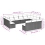 Set aus Gartensofas und Kissen 13 Stück synthetisches Rattan schwarz von vidaXL, Gartensets - Ref: Foro24-3250225, Preis: 760...