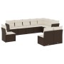 Garden sofa set 10 pieces and brown synthetic rattan cushions by vidaXL, Garden sets - Ref: Foro24-3217803, Price: 658,39 €, ...