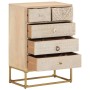 Solid mango wood and iron chest of drawers 55x30x76 cm by vidaXL, Lockers and storage cabinets - Ref: Foro24-372011, Price: 2...