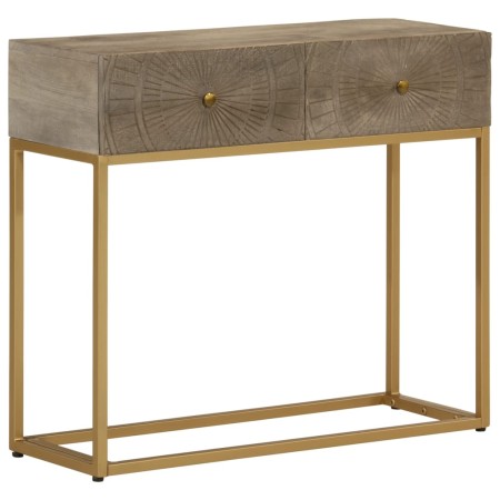 Mesa consola madera maciza de mango y hierro 90x30x76 cm de vidaXL, Mesas auxiliares - Ref: Foro24-372018, Precio: 194,17 €, ...