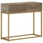 Mesa consola madera maciza de mango y hierro 90x30x76 cm de vidaXL, Mesas auxiliares - Ref: Foro24-372018, Precio: 194,17 €, ...