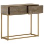 Mesa consola madera maciza de mango y hierro 90x30x76 cm de vidaXL, Mesas auxiliares - Ref: Foro24-372018, Precio: 194,17 €, ...