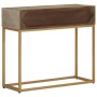 Mesa consola madera maciza de mango y hierro 90x30x76 cm de vidaXL, Mesas auxiliares - Ref: Foro24-372018, Precio: 194,17 €, ...