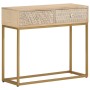 Mesa consola madera maciza de mango y hierro 90x30x76 cm de vidaXL, Mesas auxiliares - Ref: Foro24-372013, Precio: 186,90 €, ...