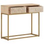 Mesa consola madera maciza de mango y hierro 90x30x76 cm de vidaXL, Mesas auxiliares - Ref: Foro24-372013, Precio: 186,90 €, ...