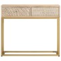 Mesa consola madera maciza de mango y hierro 90x30x76 cm de vidaXL, Mesas auxiliares - Ref: Foro24-372013, Precio: 186,90 €, ...