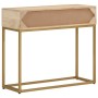 Mesa consola madera maciza de mango y hierro 90x30x76 cm de vidaXL, Mesas auxiliares - Ref: Foro24-372013, Precio: 186,90 €, ...