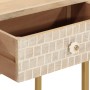 Mesa consola madera maciza de mango y hierro 90x30x76 cm de vidaXL, Mesas auxiliares - Ref: Foro24-372013, Precio: 186,90 €, ...