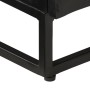 Solid mango wood and black iron TV stand 110x30x40 cm by vidaXL, CD and DVD storage - Ref: Foro24-372007, Price: 220,58 €, Di...