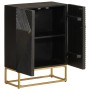 Iron and solid black mango wood sideboard 55x30x76 cm by vidaXL, Lockers and storage cabinets - Ref: Foro24-372026, Price: 21...