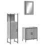 Set de muebles de baño 3 pzas madera contrachapada gris sonoma de vidaXL, Muebles de baño - Ref: Foro24-3214823, Precio: 150,...