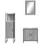 Set de muebles de baño 3 pzas madera contrachapada gris sonoma de vidaXL, Muebles de baño - Ref: Foro24-3214823, Precio: 157,...