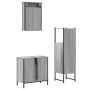 Set de muebles de baño 3 pzas madera contrachapada gris sonoma de vidaXL, Muebles de baño - Ref: Foro24-3214823, Precio: 150,...